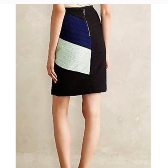 Maeve for Anthropologie color block skirt SZ 0 - Picture 2 of 15
